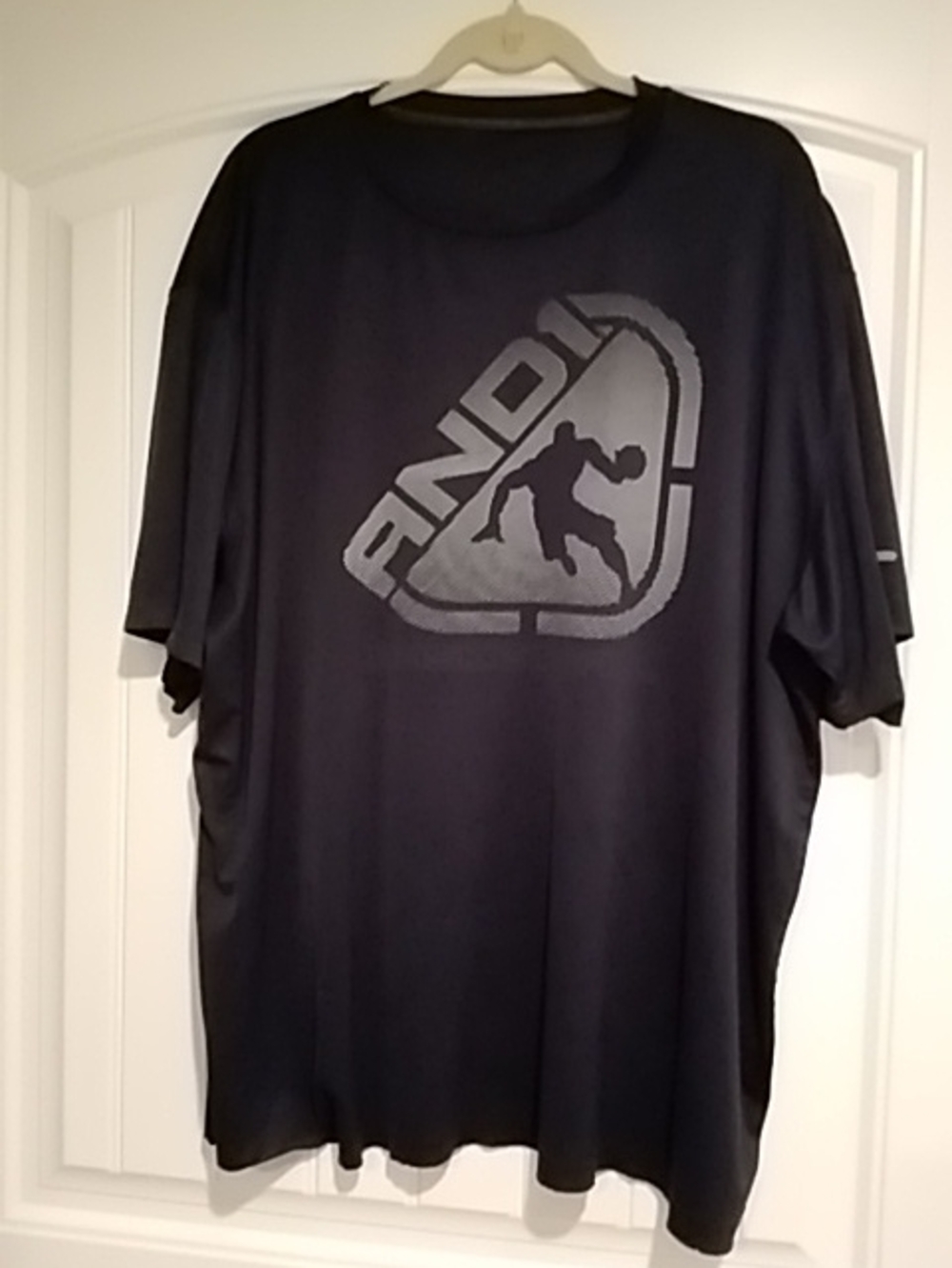 And1 Navy Blue Short-Sleeve Basketball Tee with Tonal Logo